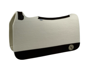 Tradition *HP* Pad – 28x30x1/2″ Absolute Wool – Cloud Plain Jane - Brown Wear Leather - SHORT Size