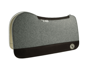 Evolution Pad – 30x30x3/4″ Fusion Felt – Dove Plain Jane – Brown wear leather