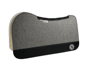 Evolution Pad – 30x30x3/4″ Fusion Felt – Dove Plain Jane – Black wear leather