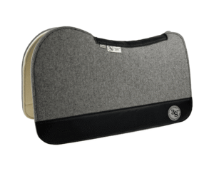 Evolution Pad – 28x30x3/4″ Fusion Felt – Dove Plain Jane – Black wear leather