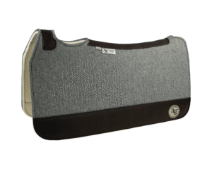 Tradition *HP* Pad – 30x30x3/4″ Fusion Felt – Dove Plain Jane – Brown wear leather