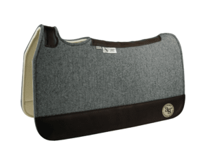Tradition *HP* Pad – 28x30x3/4″ Fusion Felt – Dove Plain Jane – Brown wear leather