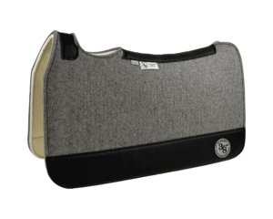 Tradition *HP* Pad – 28x30x3/4″ Fusion Felt – Dove Plain Jane – Black wear leather