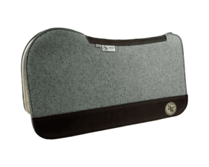 Evolution Pad – 30x30x3/4″ Fusion Felt REBOUND – Dove Plain Jane – Brown wear leather