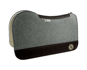 Evolution Pad – 28x30x3/4″ Fusion Felt REBOUND – Dove Plain Jane – Brown wear leather