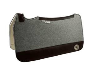 Tradition *HP* Pad – 30x30x3/4″ Fusion Felt REBOUND – Dove Plain Jane – Brown wear leather