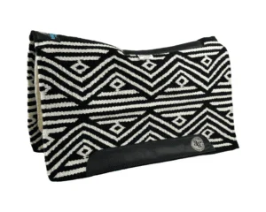 The Alltimate Show Pad – 30x34x5/8 – Element 100% Virgin Wool Base + Wool Fleece – Blanket top “Lines of the Land 004”