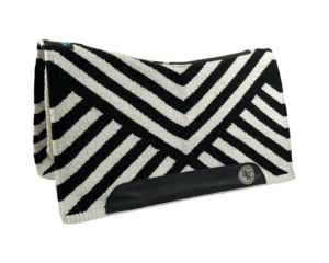 The Alltimate Show Pad – 30x34x5/8 – Element 100% Virgin Wool Base + Wool Fleece – Blanket top “Lines of the Land 010”