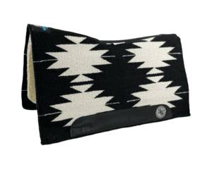 The Alltimate Show Pad – 30x34x5/8 – Element 100% Virgin Wool Base + Wool Fleece – Blanket top “Lines of the Land 005”