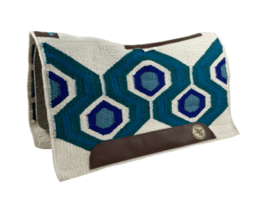 The Alltimate Show Pad – 30x34x5/8 – Element 100% Virgin Wool Base – Blanket top “Lines of the Land 014”