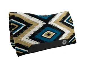 The Alltimate Show Pad – 30x34x5/8 – Element 100% Virgin Wool Base – Blanket top “Lines of the Land 013”