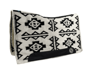 The Alltimate Show Pad – 32x36x5/8 – Element 100% Virgin Wool Base + Wool Fleece – Blanket top “Lines of the Land 002” Roper/Cutter size