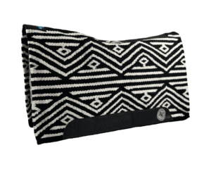 The Alltimate Show Pad – 32x36x5/8 – Element 100% Virgin Wool Base + Wool Fleece – Blanket top “Lines of the Land 004” Roper/Cutter size