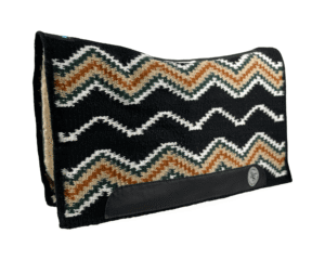 The Alltimate Show Pad – 32x36x5/8 – Element 100% Virgin Wool Base + Wool Fleece – Blanket top “Lines of the Land 006” Roper/Cutter size