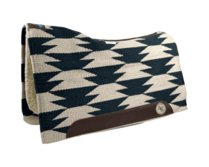 The Alltimate Show Pad – 32x36x5/8 – Element 100% Virgin Wool Base + Wool Fleece – Blanket top “Lines of the Land 009” Roper/Cutter size