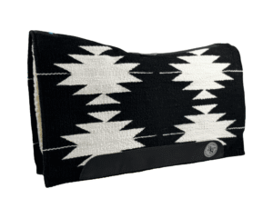 The Alltimate Show Pad – 32x36x5/8 – Element 100% Virgin Wool Base + Wool Fleece – Blanket top “Lines of the Land 005” Roper/Cutter size