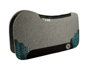 Evolution Pad – 30x30x3/4″ Next 2 Nothing Wool – Dove - Accent Corners #9 - Black Wear Leather