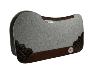 Evolution Pad – 28x30x1/2″ Next 2 Nothing Wool – Dove - Accent Corners #11 - Brown Wear Leather