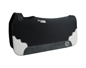 Tradition *HP* Pad – 32x30x1/2″ Next 2 Nothing Wool – Licorice - Accent Corner Duo #41/28 - Black Spine Leather