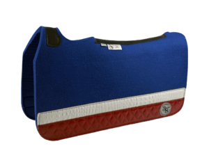 Tradition *HP* Pad – 28x30x3/4″ Element Wool – Oceasn - AccentStrip Duo #41/58 - Black Spine Leather