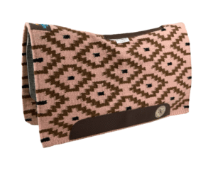 The Alltimate Show Pad – 28x32x5/8 – Element 100% Virgin Wool Base – Blanket top “Lines of the Land 016” SHORT size