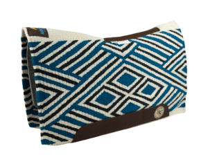 The Alltimate Show Pad – 28x32x5/8 – Element 100% Virgin Wool Base – Blanket top “Lines of the Land 028” SHORT size