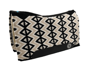 The Alltimate Show Pad – 30x34x5/8 – Element 100% Virgin Wool Base + Wool Fleece – Blanket top “Lines of the Land 023”