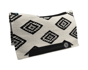 The Alltimate Show Pad – 30x34x5/8 – Element 100% Virgin Wool Base + Wool Fleece – Blanket top “Lines of the Land 026”