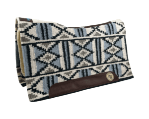 The Alltimate Show Pad – 30x34x5/8 – Element 100% Virgin Wool Base + Wool Fleece – Blanket top “Lines of the Land 020”