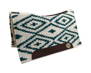 The Alltimate Show Pad – 30x34x5/8 – Element 100% Virgin Wool Base + Wool Fleece – Blanket top “Lines of the Land 018”