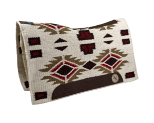 The Alltimate Show Pad – 30x34x5/8 – Element 100% Virgin Wool Base + Wool Fleece – Blanket top “Lines of the Land 022”