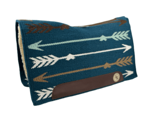 The Alltimate Show Pad – 30x34x5/8 – Element 100% Virgin Wool Base + Wool Fleece – Blanket top “Lines of the Land 021”