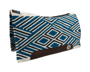The Alltimate Show Pad – 30x34x5/8 – Element 100% Virgin Wool Base + Wool Fleece – Blanket top “Lines of the Land 028”